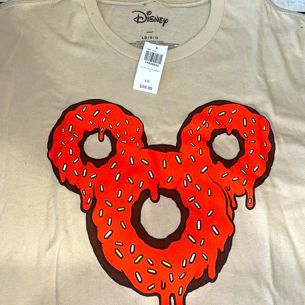 Disney Mickey Mouse Donut Tee Large